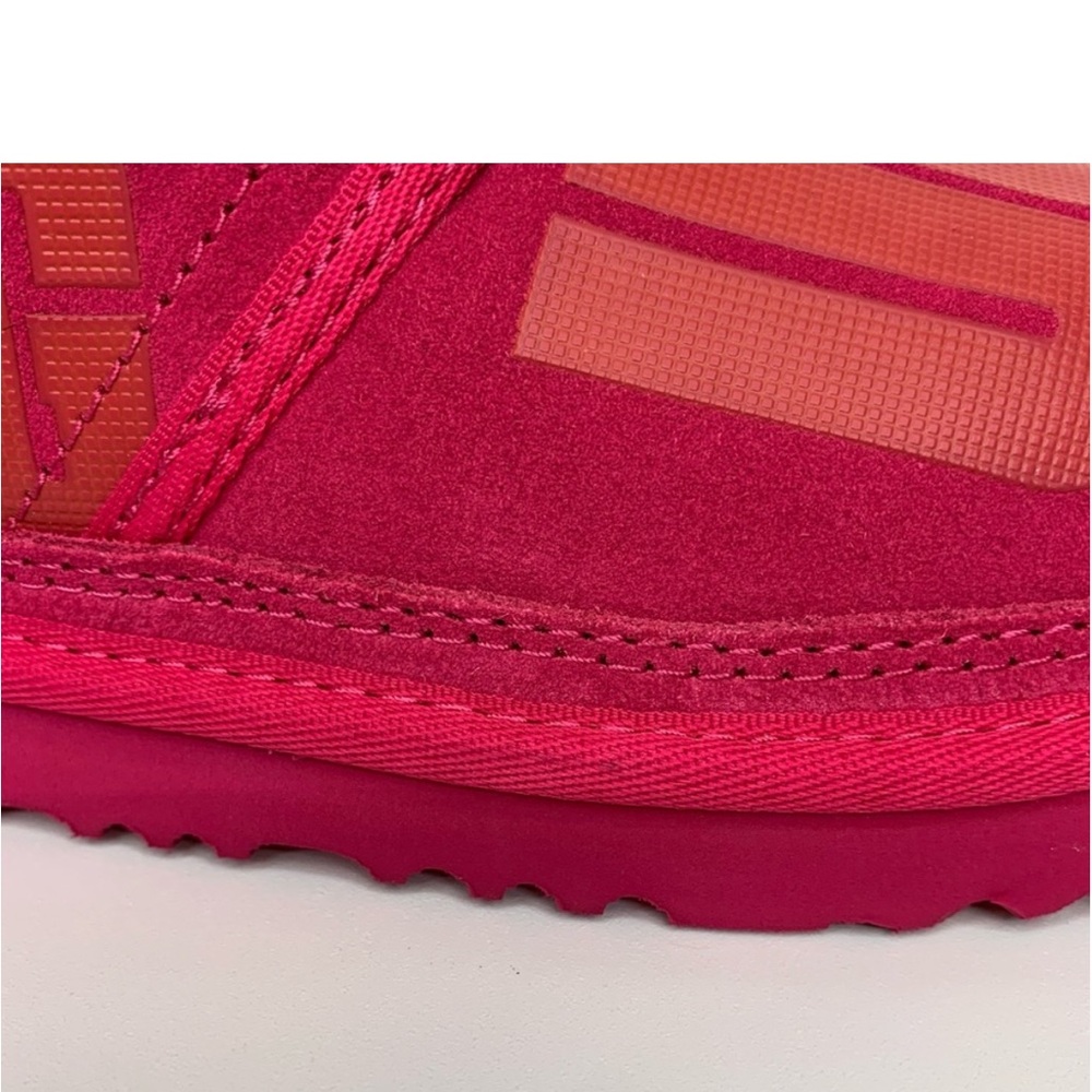 Ugg Neumel Hot Pink Lace Up Wool Lined Chukka Boots Size 6 Big Girl New - Picture 8 of 16